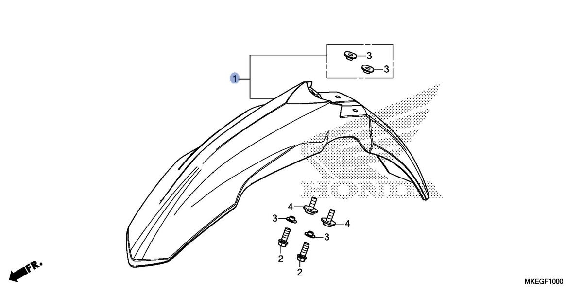 Honda OEM part 61110-MKE-A50ZA