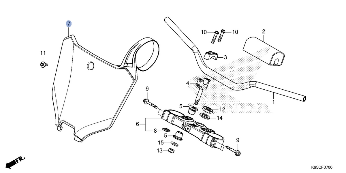 Honda OEM part 61136-MKE-AF0ZB