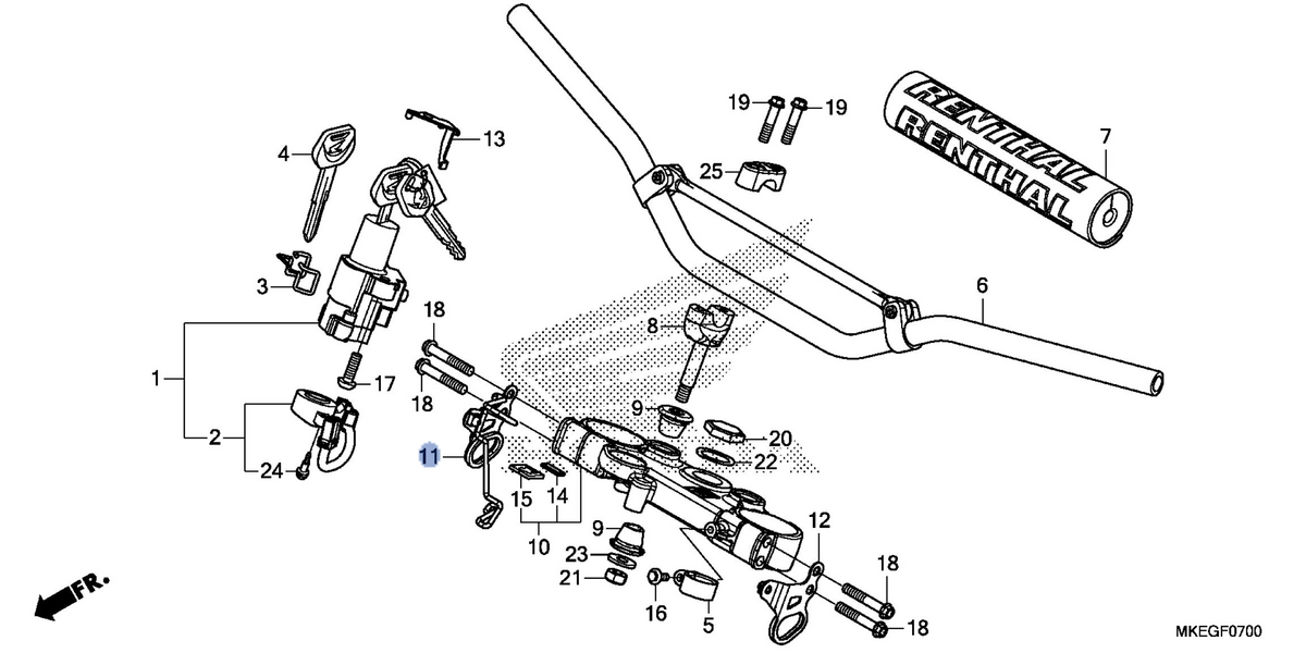 Honda OEM part 61145-MKE-A50
