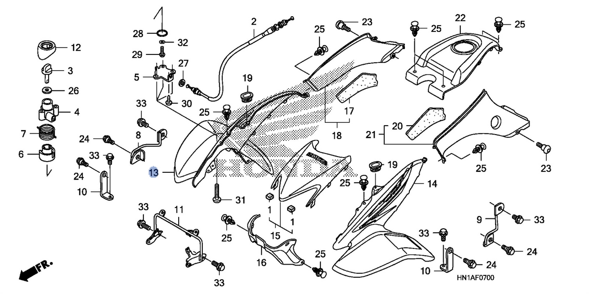 Honda OEM part 61150-HN1-A60ZA