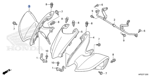 Honda OEM part 61150-HP2-AF0ZB