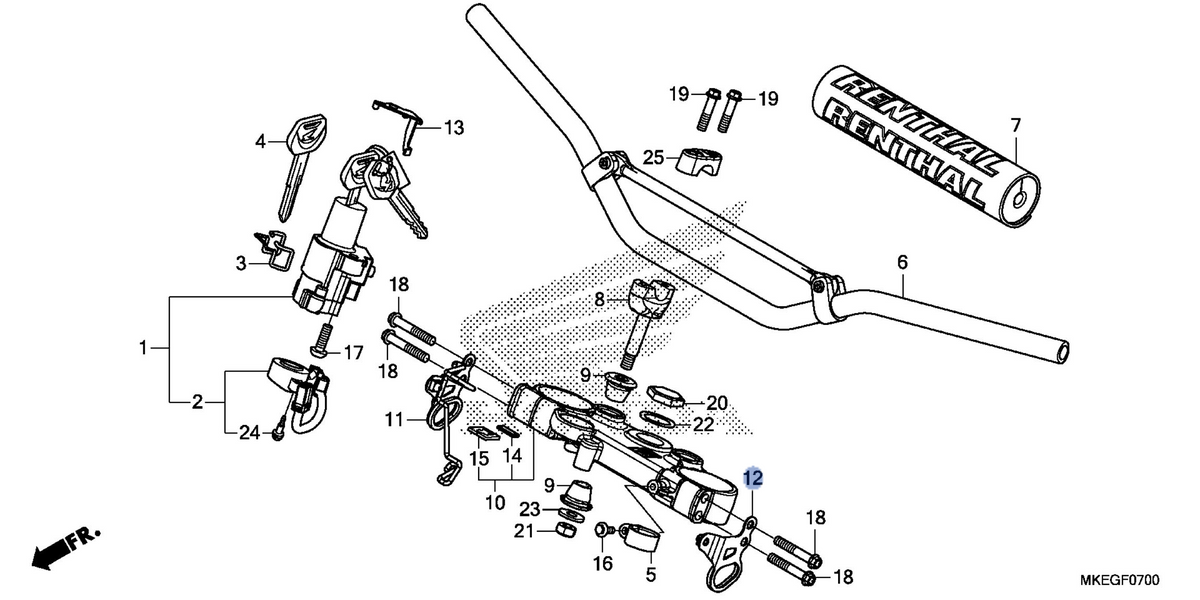 Honda OEM part 61155-MKE-A50