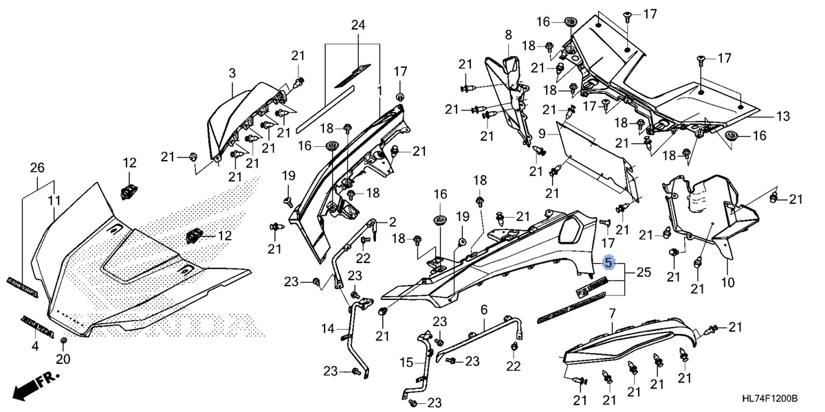 Honda OEM part 61200-HL6-A00ZG