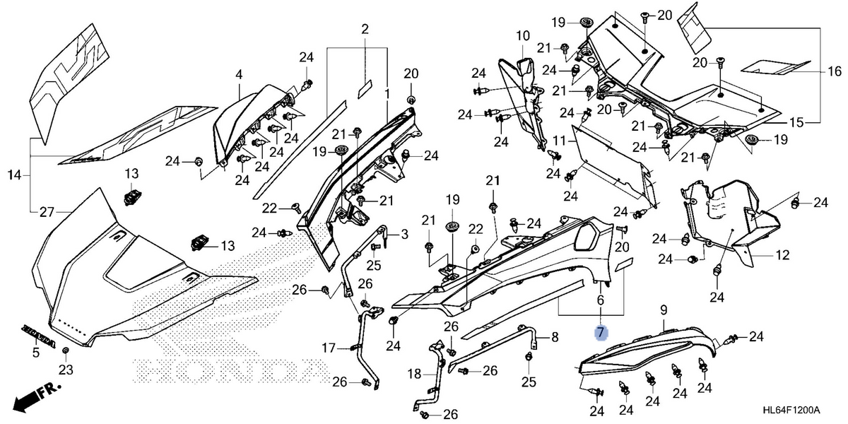 Honda OEM part 61205-HL6-AC0ZB