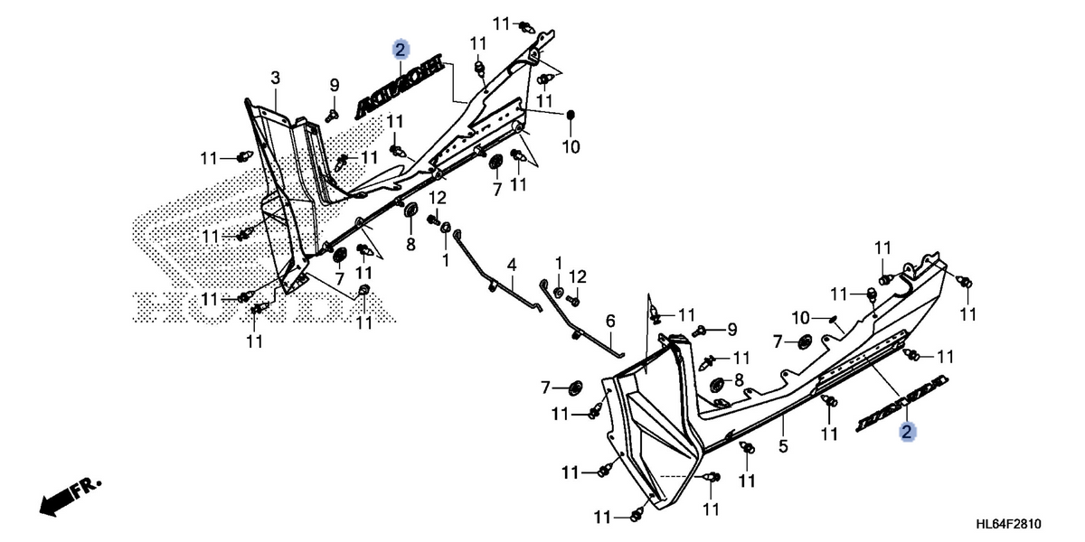 Honda OEM part 61255-HL6-A01ZD