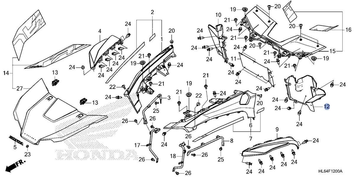 Honda OEM part 61260-HL6-A00
