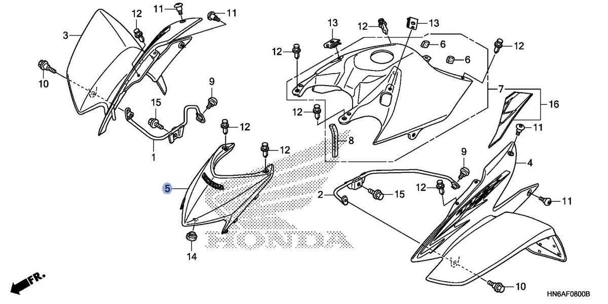 Honda OEM part 61350-HN6-A60ZE