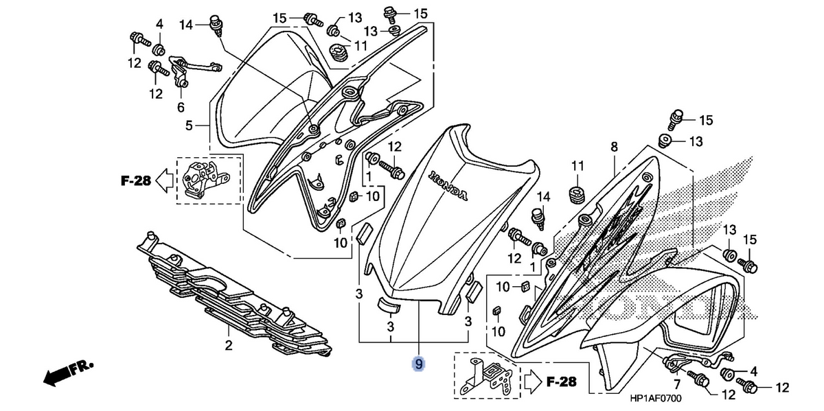 Honda OEM part 61350-HP1-B00ZA