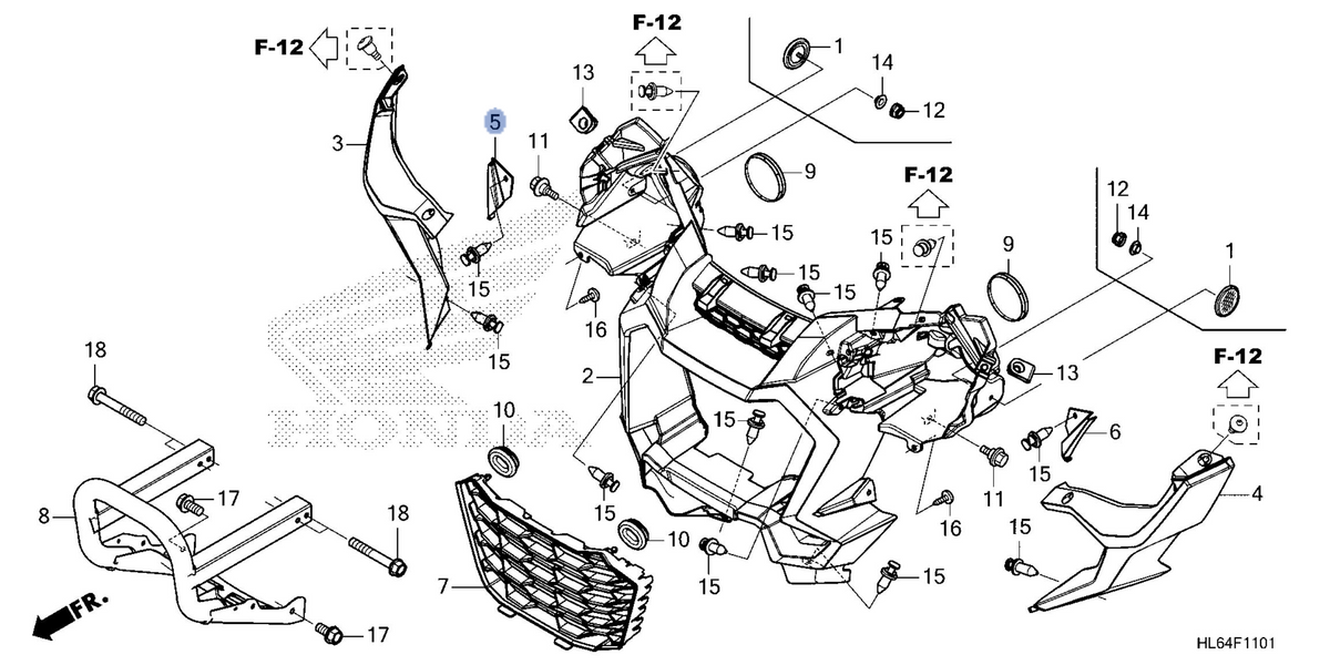 Honda OEM part 61430-HL6-AA0