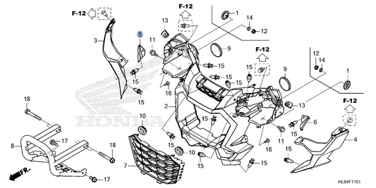 Honda OEM part 61430-HL6-AA0