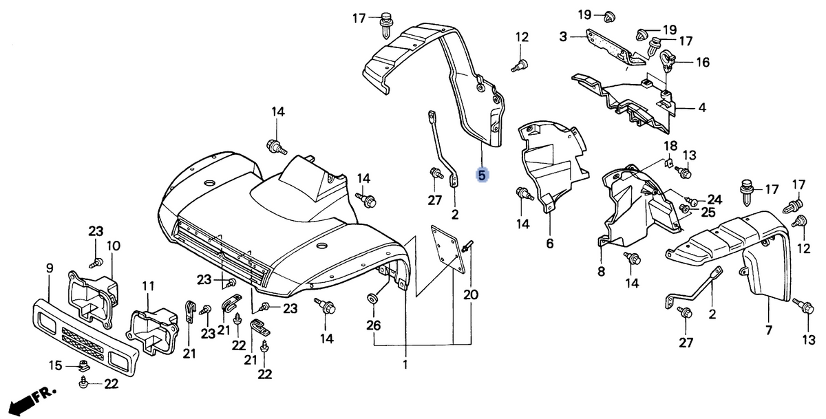 Honda OEM part 61861-HM5-850ZA
