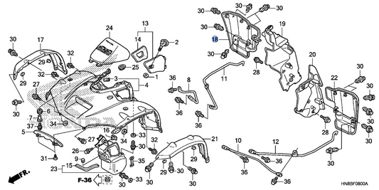 Honda OEM part 61862-HN8-000ZA