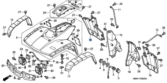 Honda OEM part 61863-HN5-670ZA