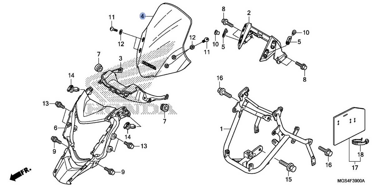 Honda OEM part 64100-MGS-305ZA