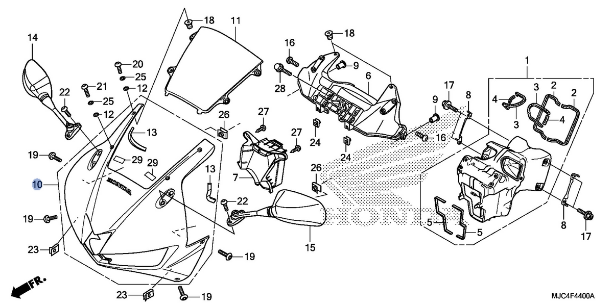 Honda OEM part 64100-MJC-A00ZE