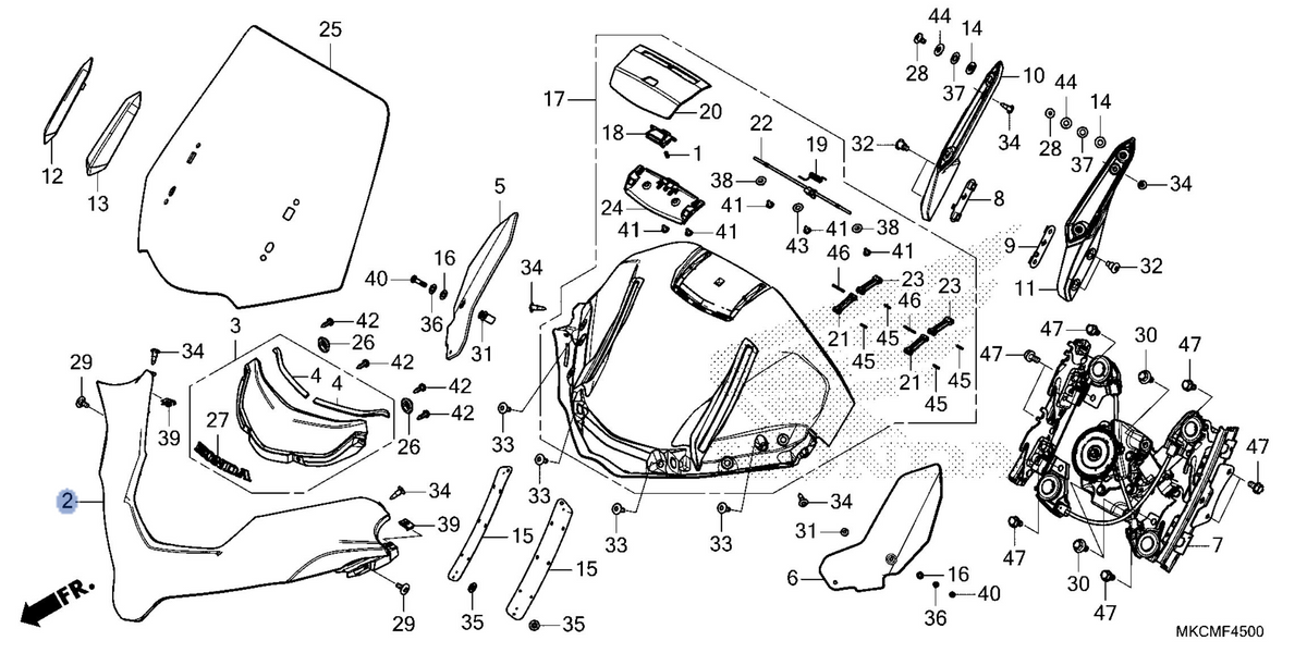 Honda OEM part 64100-MKC-L60ZA