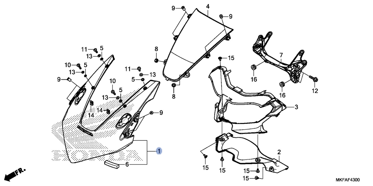 Honda OEM part 64105-MKF-DL0ZB
