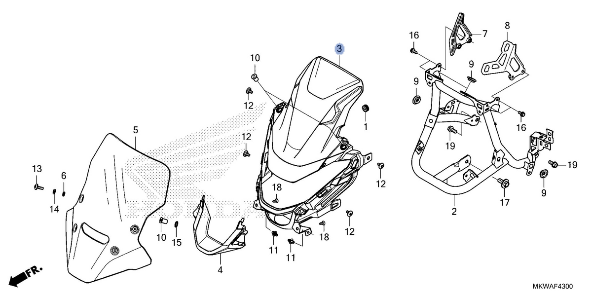 Honda OEM part 64111-MKW-D70