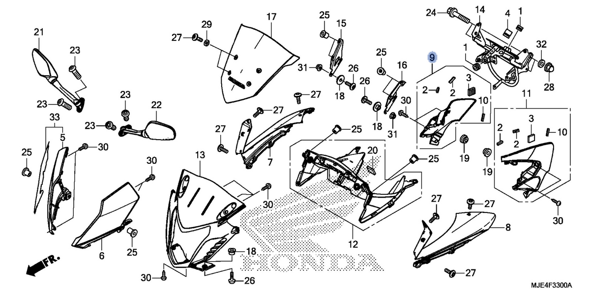 Honda OEM part 64150-MJE-D00