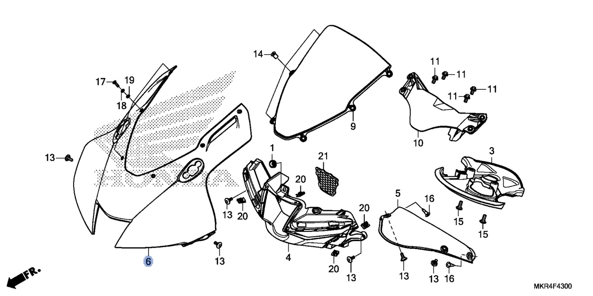 Honda OEM part 64200-MKR-D30ZA