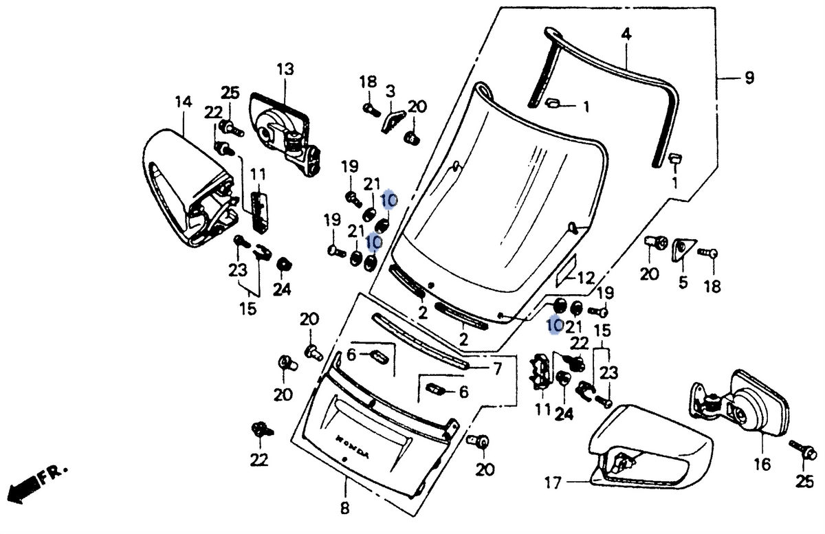 Honda OEM part 64205-166-610