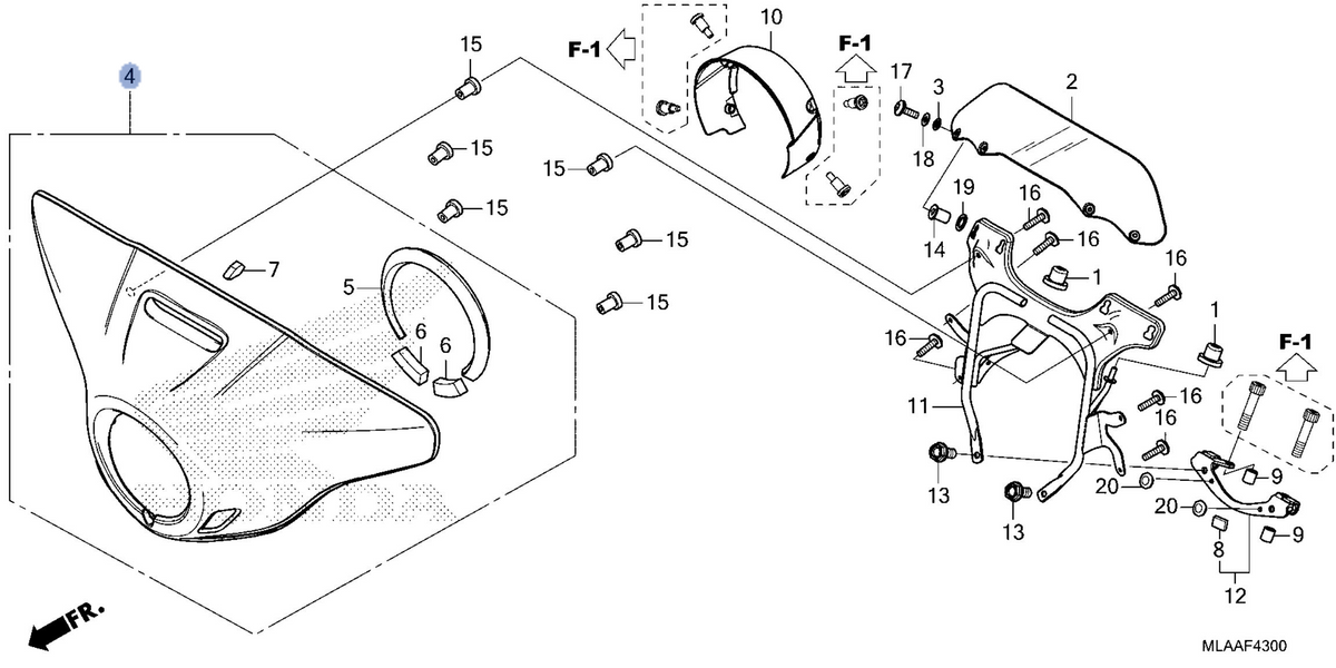 Honda OEM part 64205-MLA-A30ZC