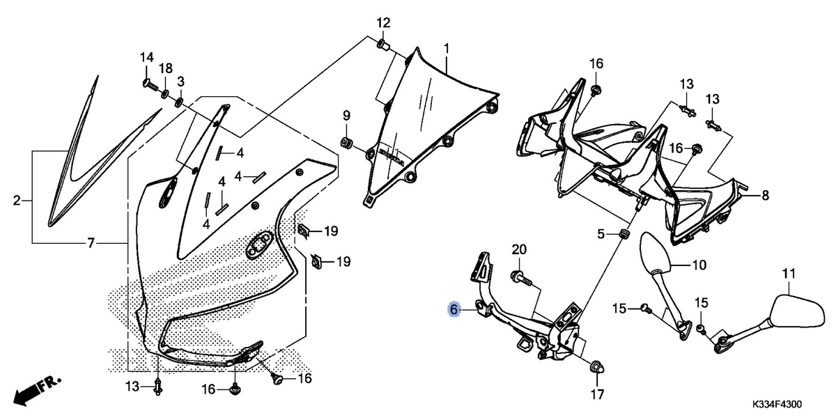 Honda OEM part 64221-K33-D00