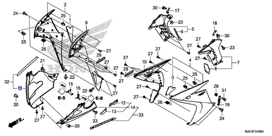 Honda OEM part 64270-MJE-D00ZB
