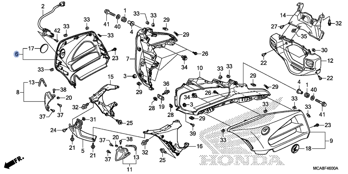 Honda OEM part 64280-MCA-S40ZG