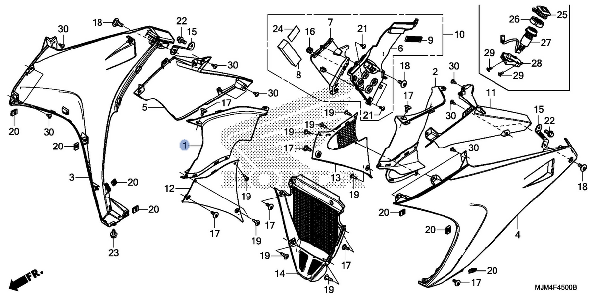 Honda OEM part 64280-MJM-D00
