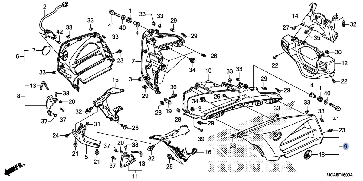 Honda OEM part 64290-MCA-S40ZH