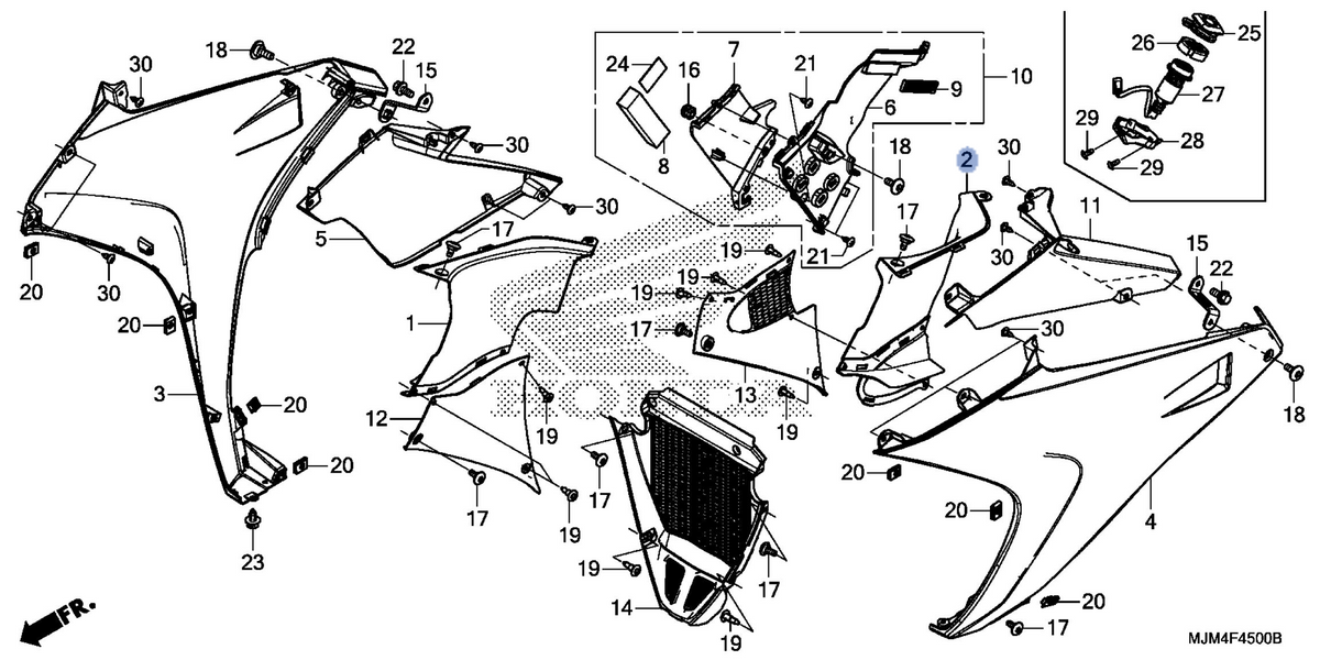 Honda OEM part 64290-MJM-D00
