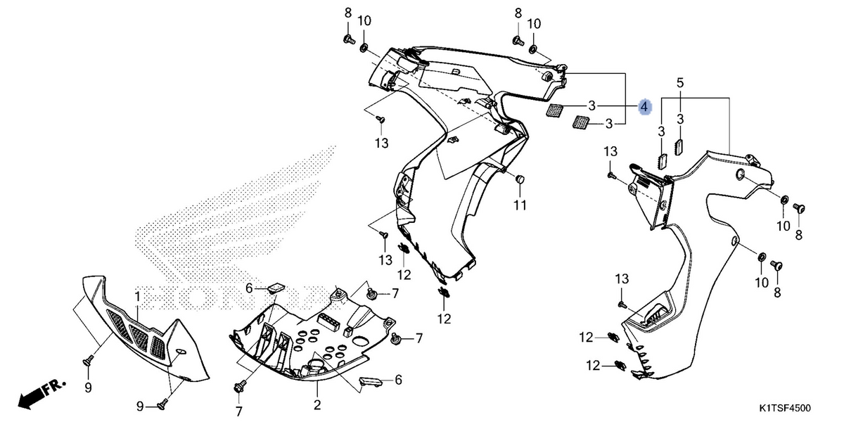 Honda OEM part 64300-K1T-EM0ZA