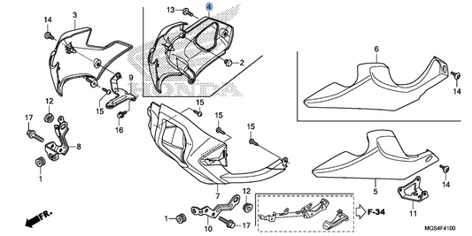 Honda OEM part 64300-MGS-D51ZA