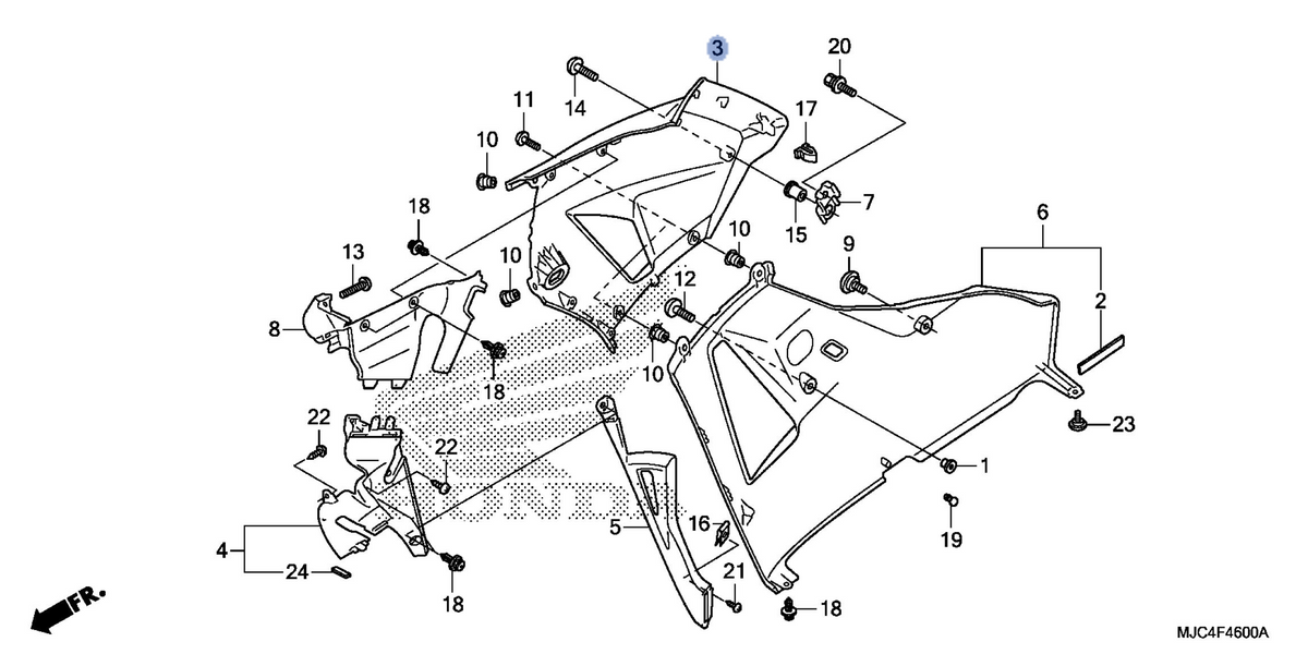 Honda OEM part 64300-MJC-N00ZA