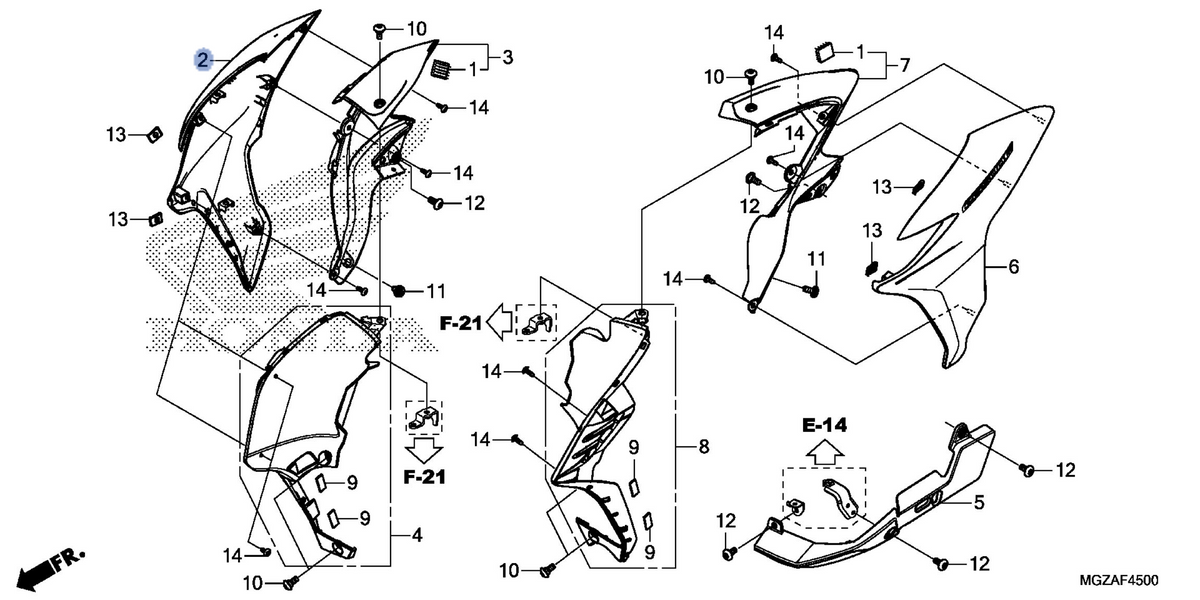 Honda OEM part 64300-MJV-J62ZD