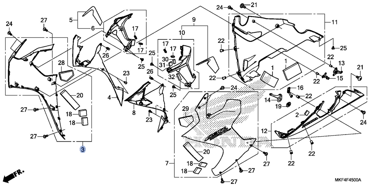 Honda OEM part 64300-MKF-L00ZA
