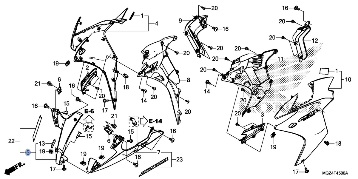 Honda OEM part 64310-MGZ-J00ZB