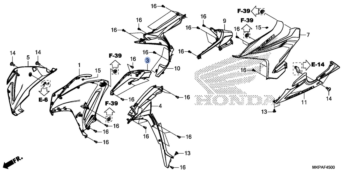 Honda OEM part 64310-MKP-DN0ZC