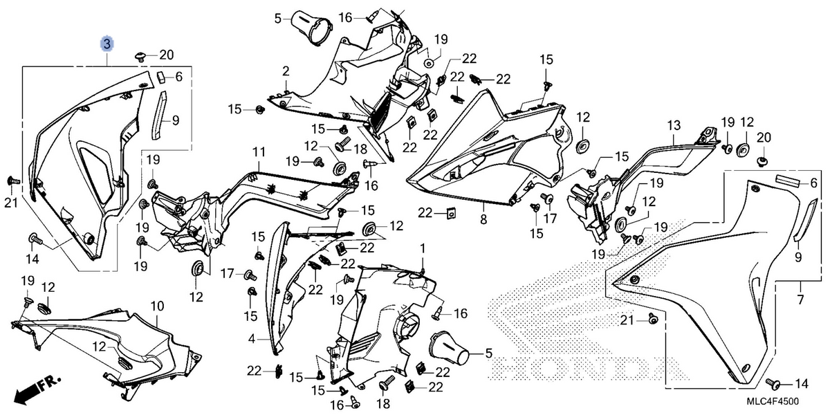 Honda OEM part 64310-MLC-D00ZB