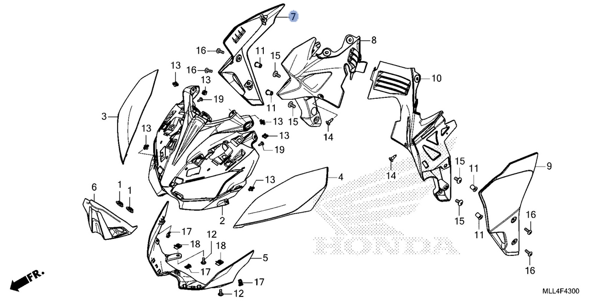 Honda OEM part 64310-MLL-W10ZA