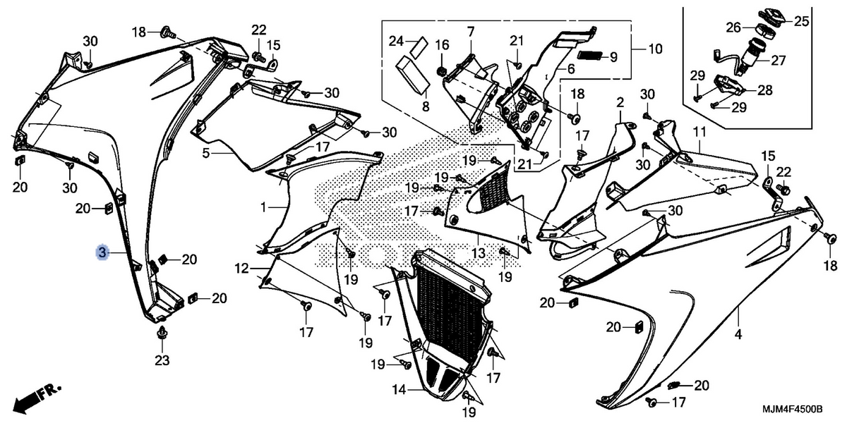 Honda OEM part 64315-MJM-D00ZA
