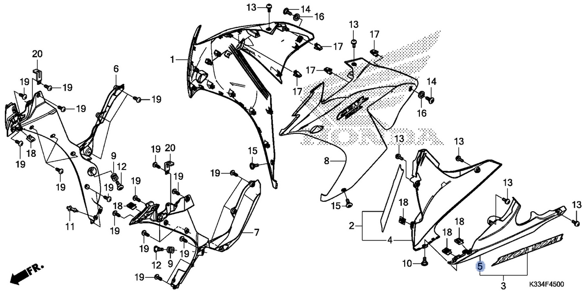 Honda OEM part 64320-K33-D00ZC