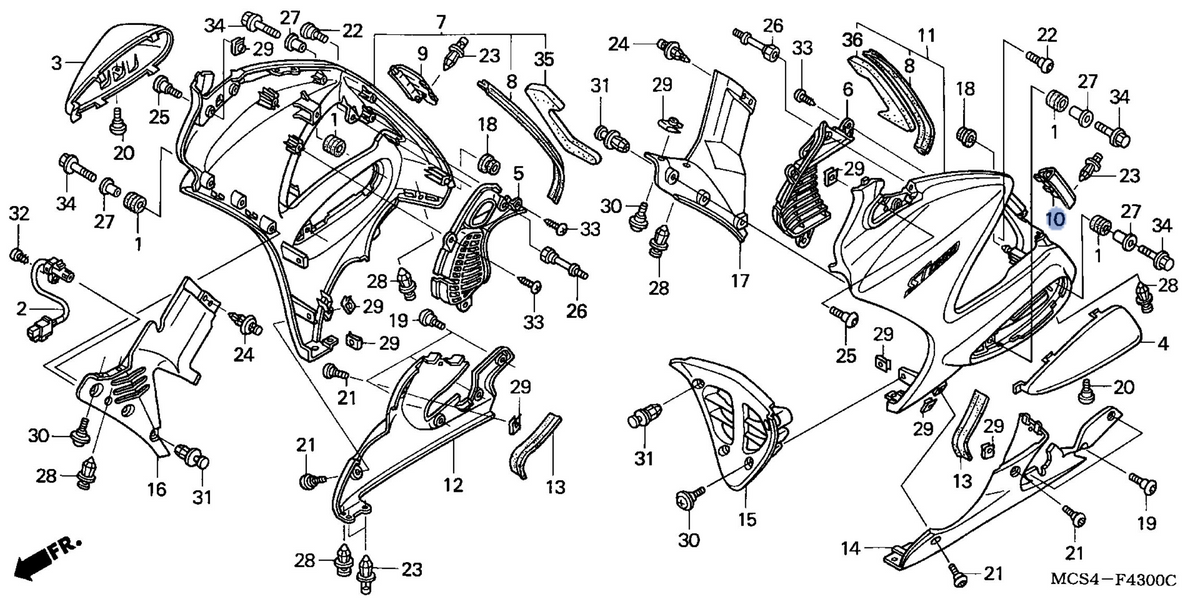 Honda OEM part 64328-MCS-G00ZB