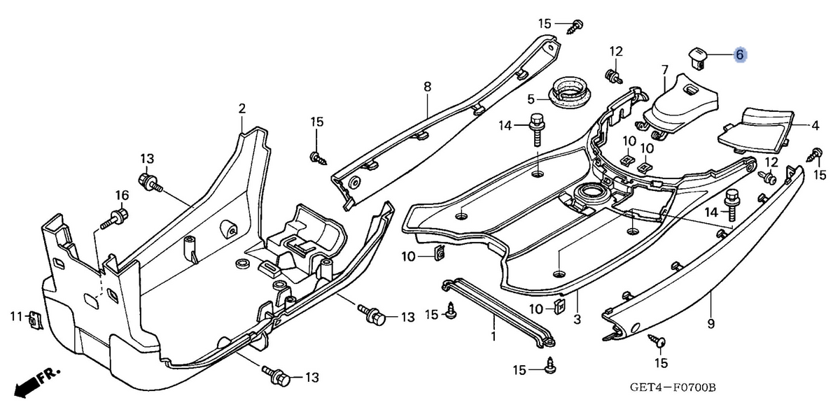 Honda OEM part 64340-GET-003ZA