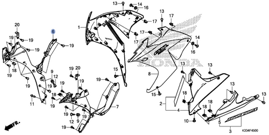 Honda OEM part 64350-K33-D00