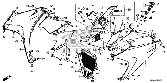 Honda OEM part 64350-MJM-D00