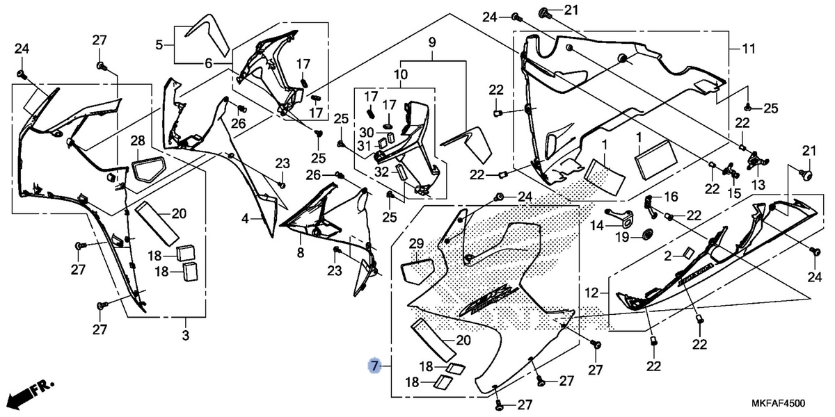 Honda OEM part 64355-MKF-LJ0ZA