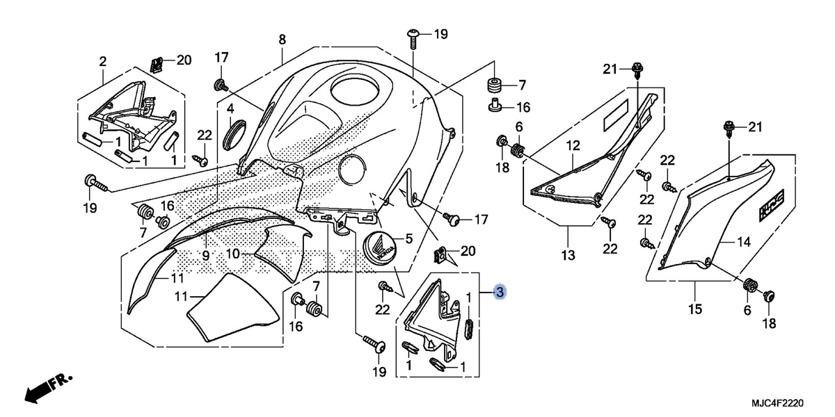 Honda OEM part 64365-MJC-A00