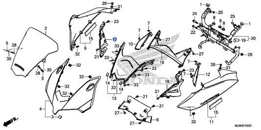 Honda OEM part 64370-MJM-D00